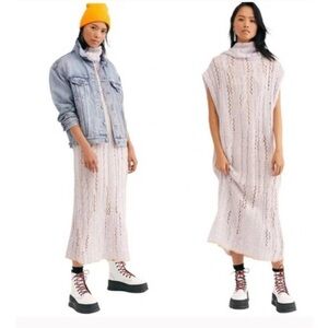 Free People Light Purple Lilac Pirouette Maxi Sweater Dress Size M/L